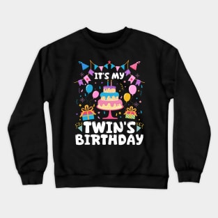 It's My Twin's Birthday Cute Crewneck Sweatshirt